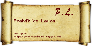 Prahács Laura névjegykártya